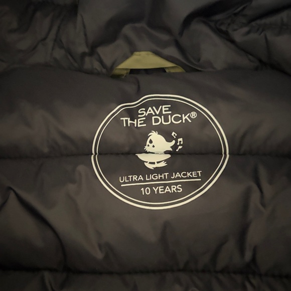 SAVE THE DUCK  Kids Olive green puffer jacket - Picture 4 of 8
